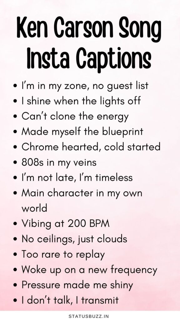 Ken Carson Lyrics Captions