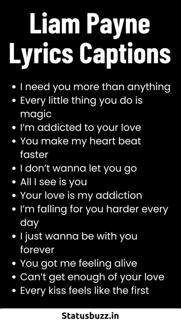 Liam Payne Lyrics Captions