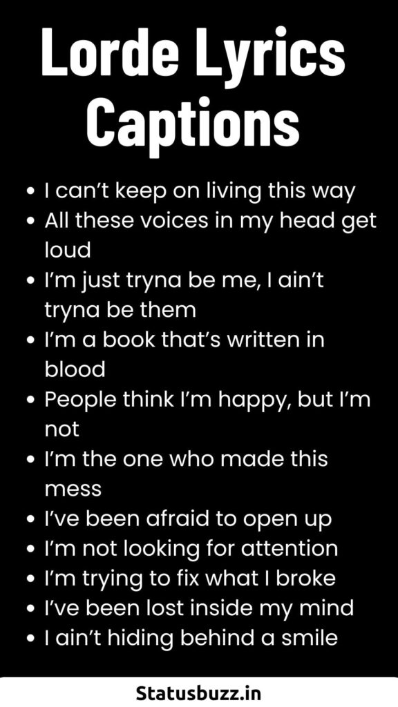 Lorde Lyrics Captions