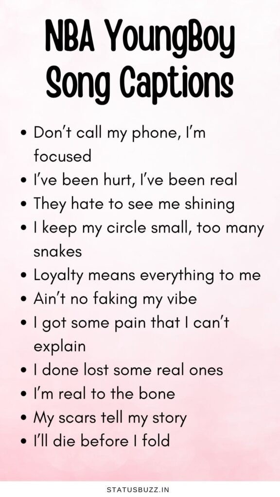 NBA YoungBoy Lyrics Captions