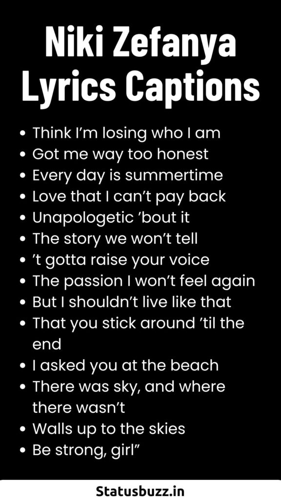 Niki Zefanya Lyrics Captions