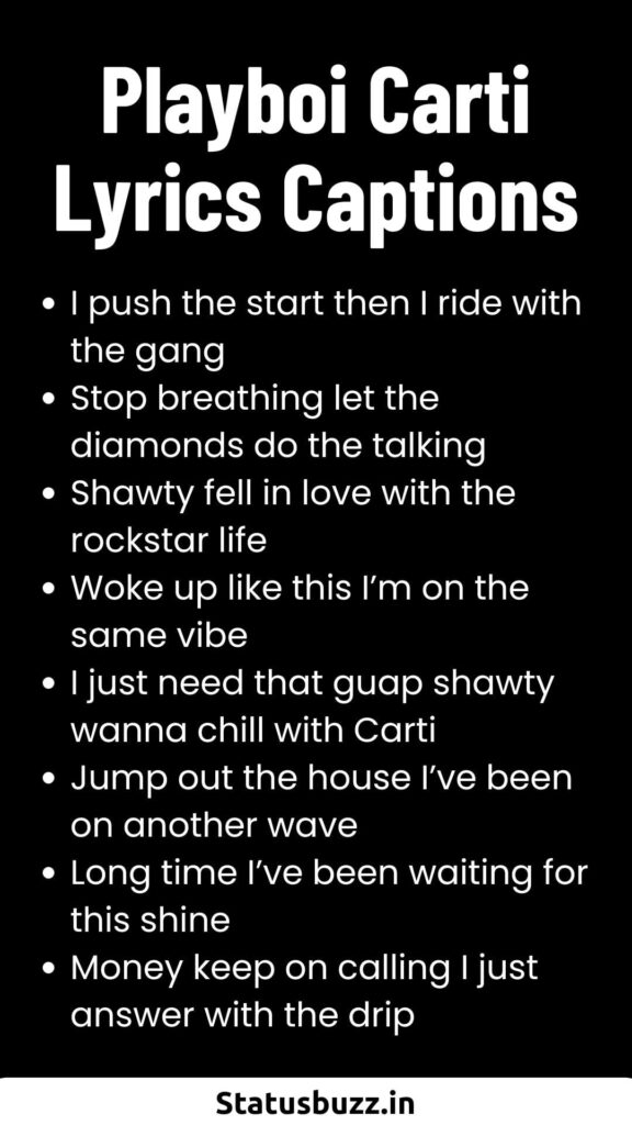 Playboi Carti Lyrics Captions