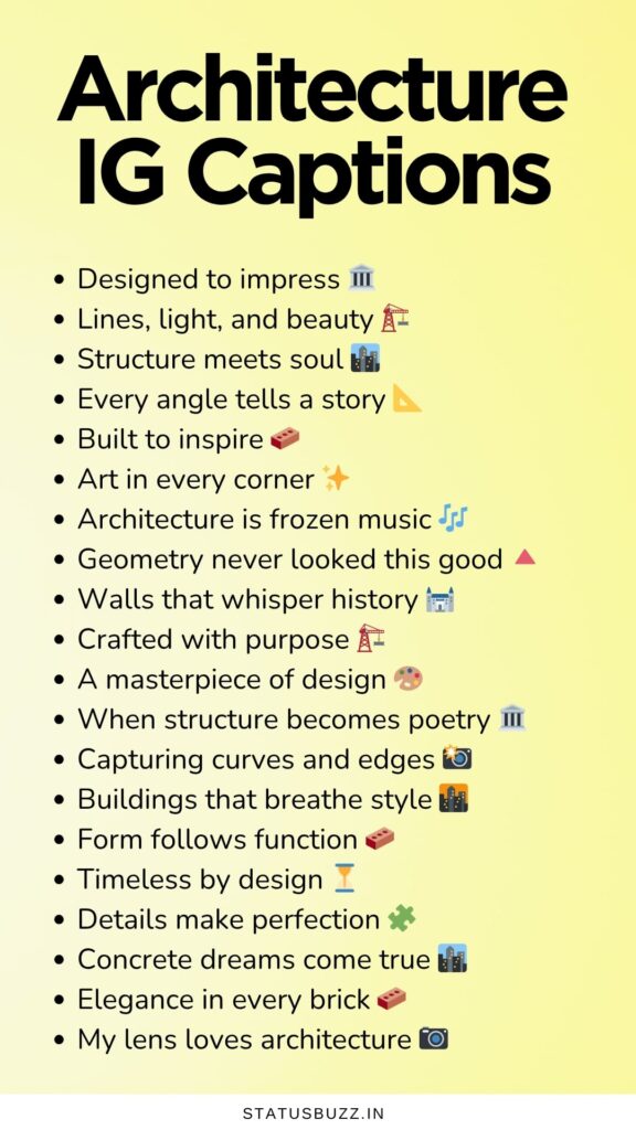 architecture captions