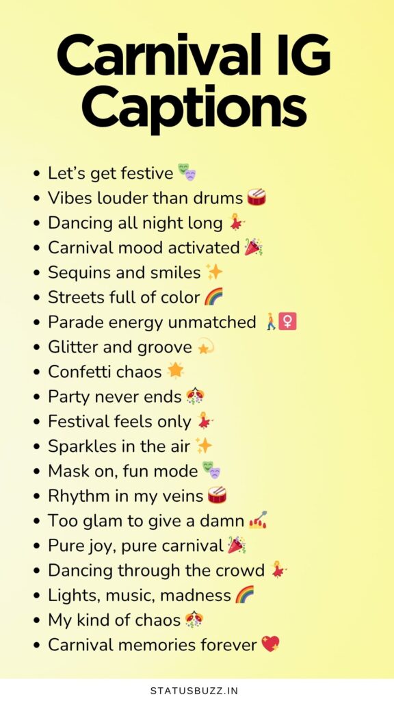carnival captions 