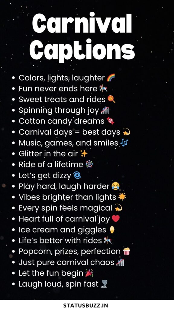 carnival captions 