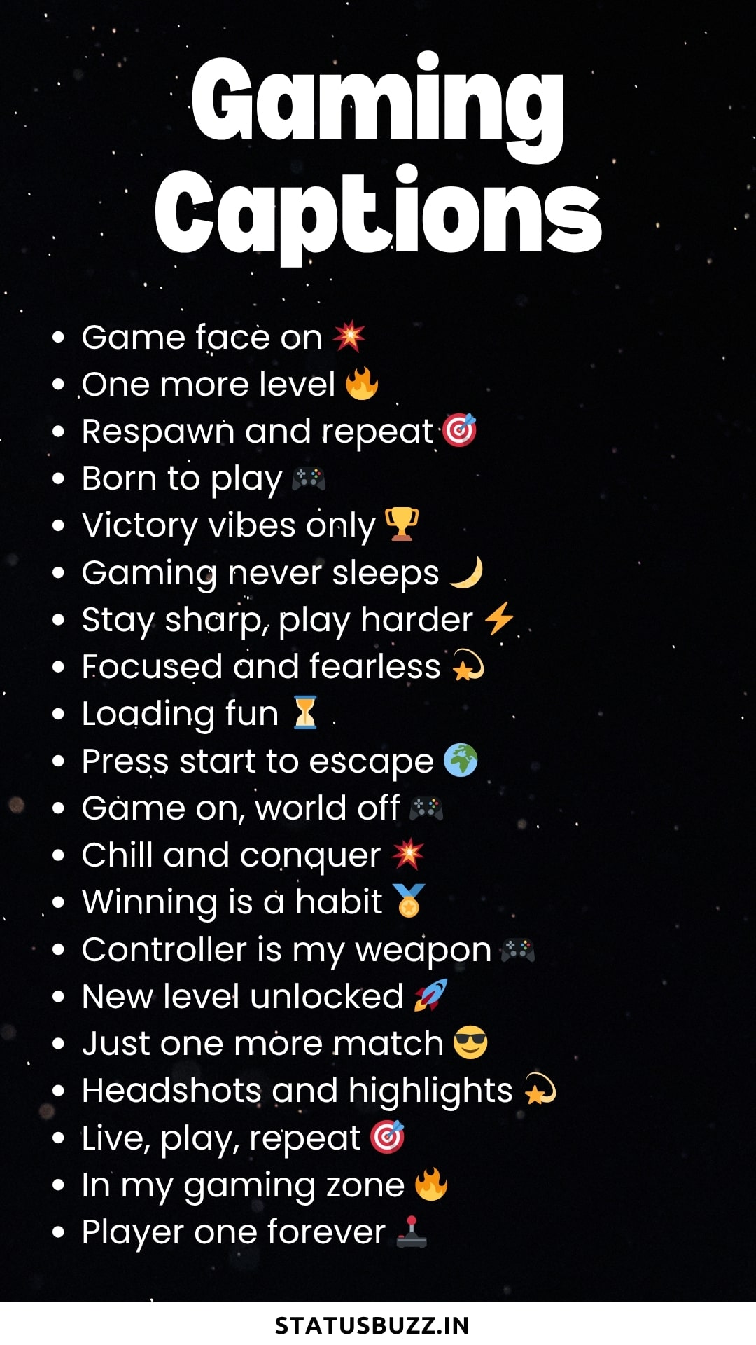 150+ Gaming Captions & Quotes For Instagram StatusBuzz — free download
