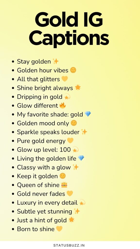 gold captions