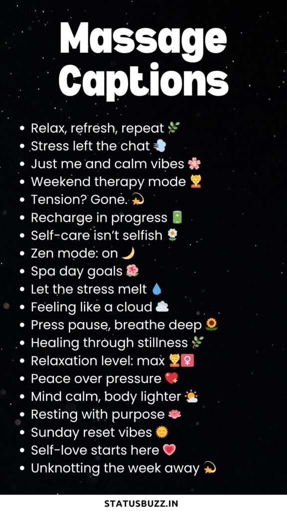 massage captions