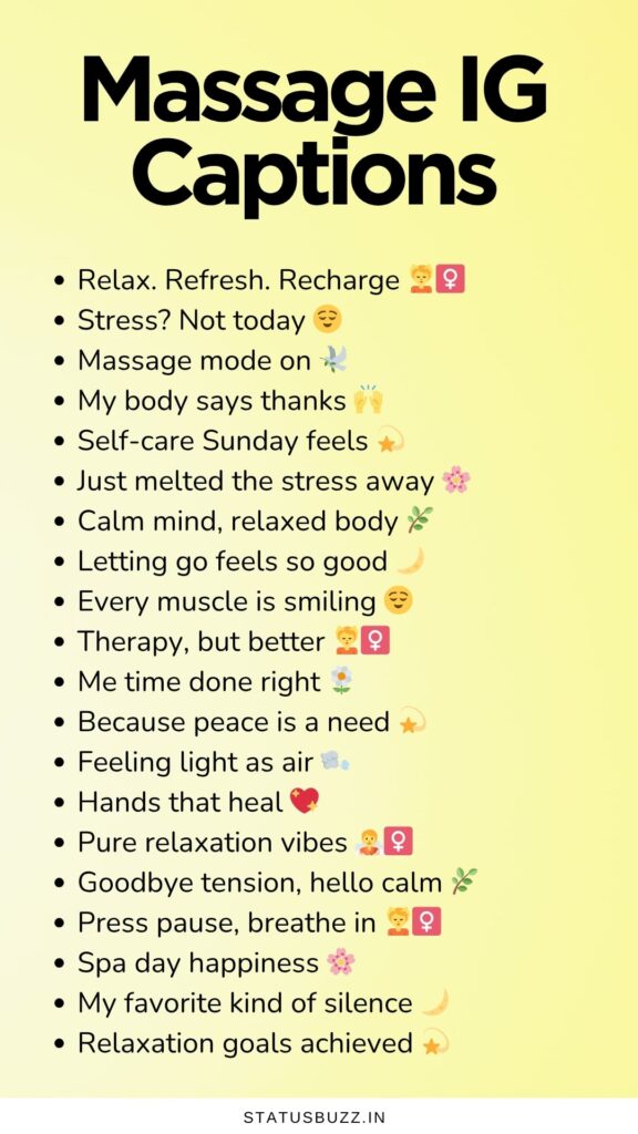 massage captions