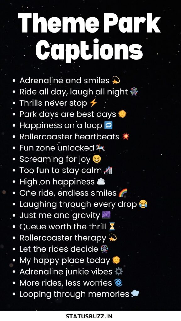 theme park captions
