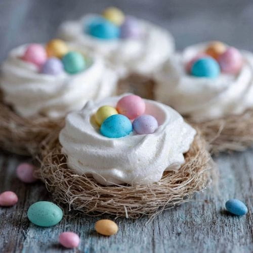 Birds Nest Meringue Cookies