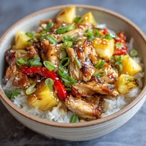 Chicken Teriyaki Pineapple Bowl