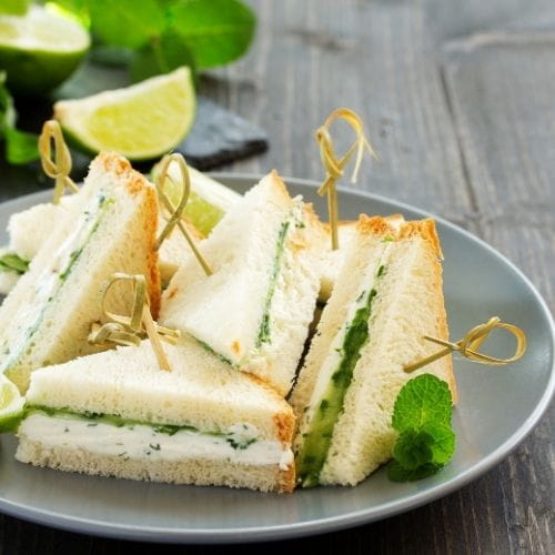Cucumber and Cream Cheese Sandwiches