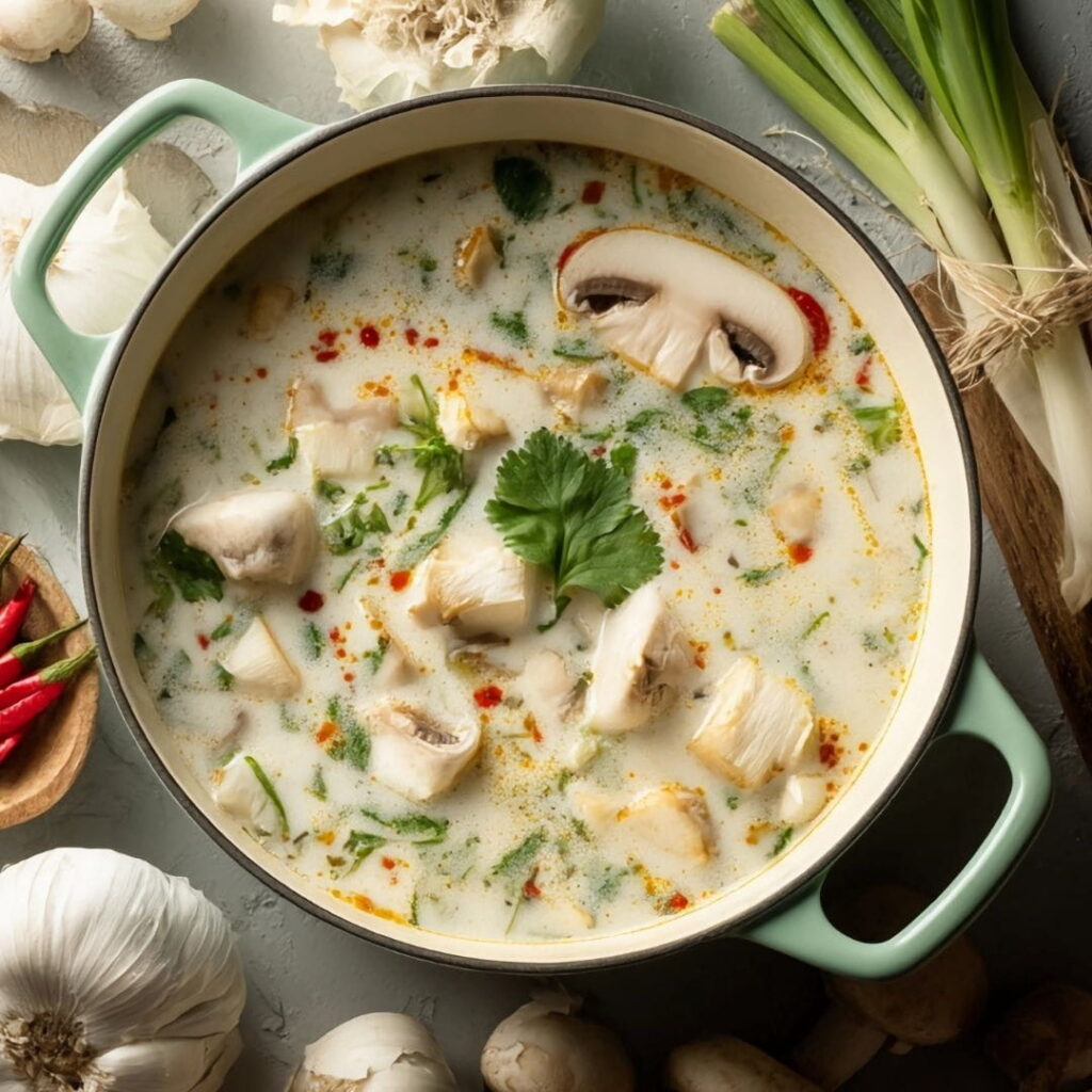 Light Creamy Mushroom Soup