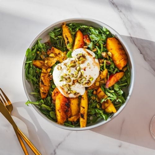 Peach and Burrata Salad