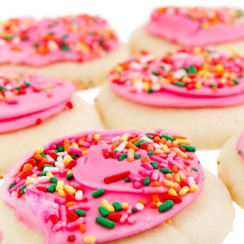 Pink Iced Sugar Cookies