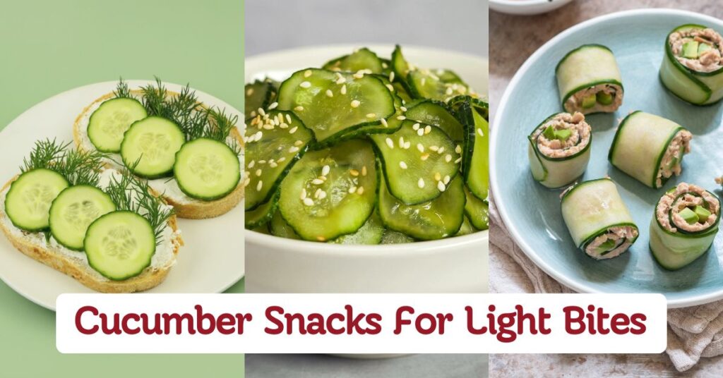 Refreshing Cucumber Snacks For Light Bites