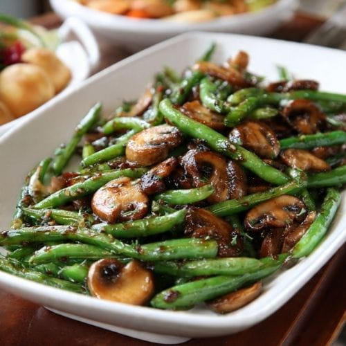 Teriyaki Green Beans and Mushrooms