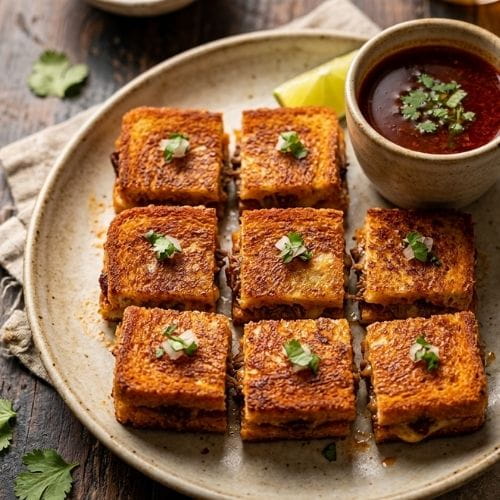 Birria Grilled Cheese Bites
