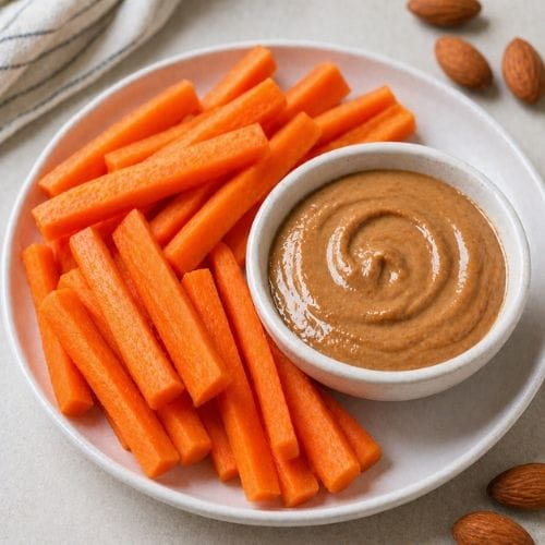 Carrot Sticks with Almond Butter