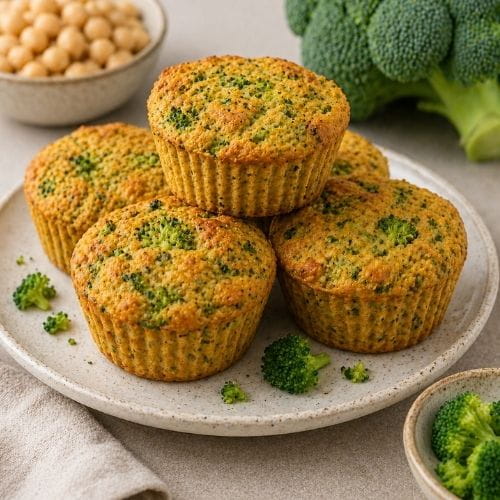 Chickpea Muffins with Broccoli