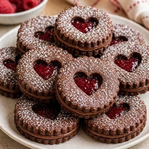 Chocolate Linzer Cookies