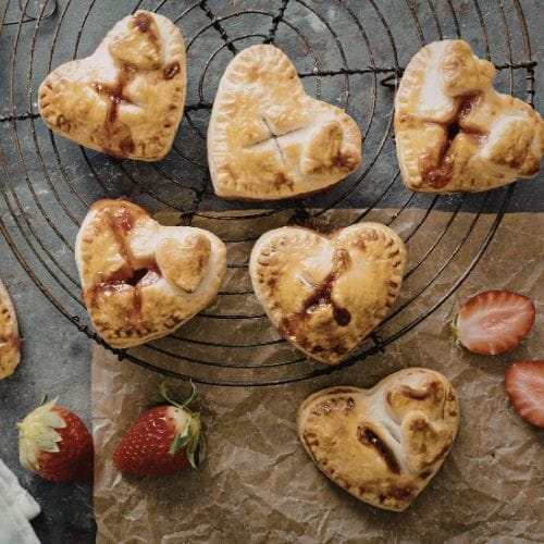 Heart-Shaped Strawberry Hand Pies