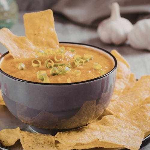 Queso Dip With Tortilla Chips