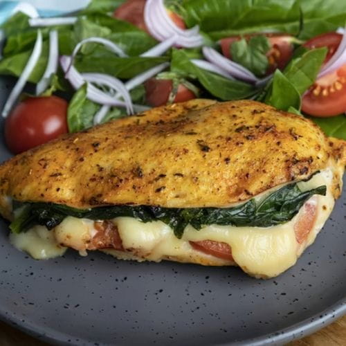 Spinach and Mushroom Stuffed Chicken