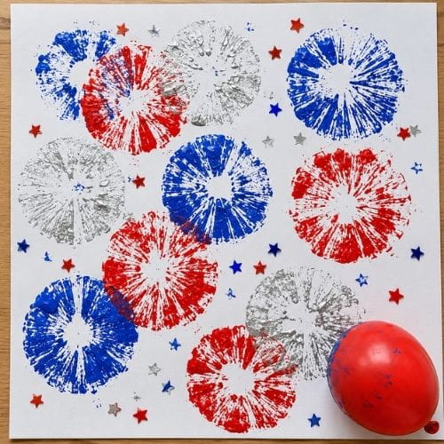 Balloon Fireworks Painting
