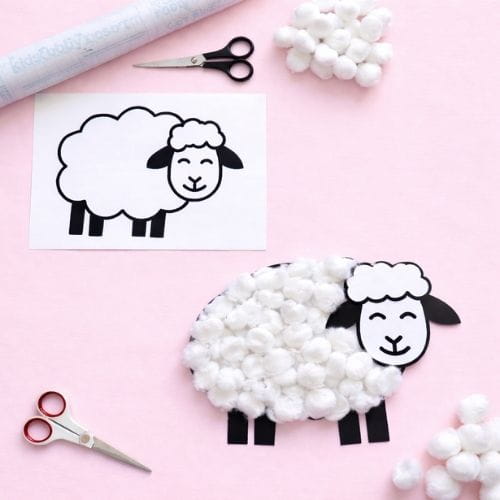 Cotton Ball Sheep