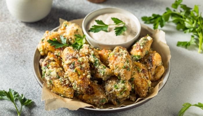 Garlic Parmesan Grilled Wings