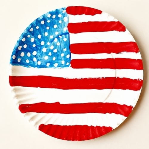 Paper Plate Flag Craft