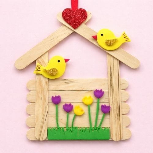 Popsicle Stick Birdhouses