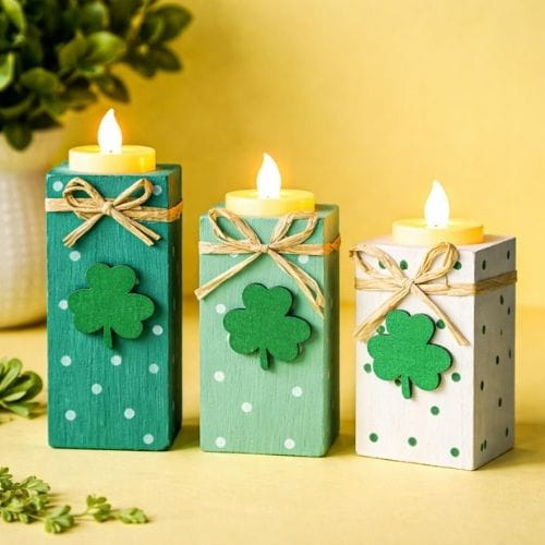 St. Patrick’s Day Candle Holders