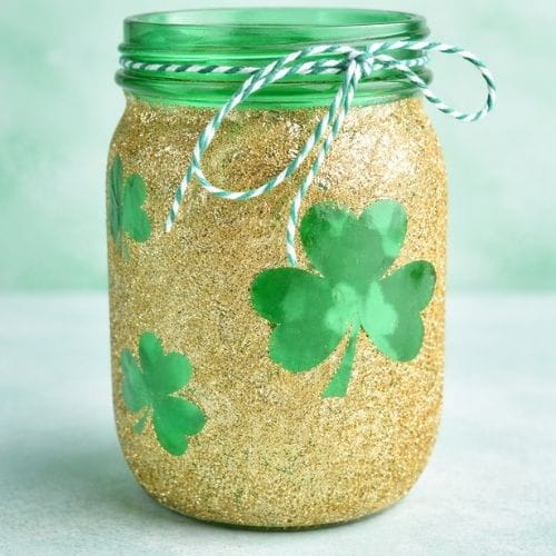 St. Patrick’s Day Mason Jar Lanterns