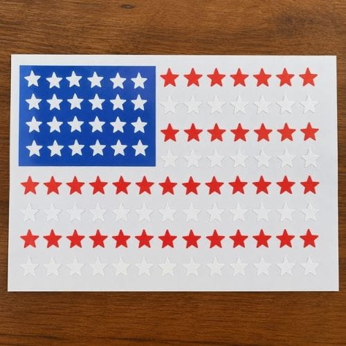 Sticker American Flag Craft