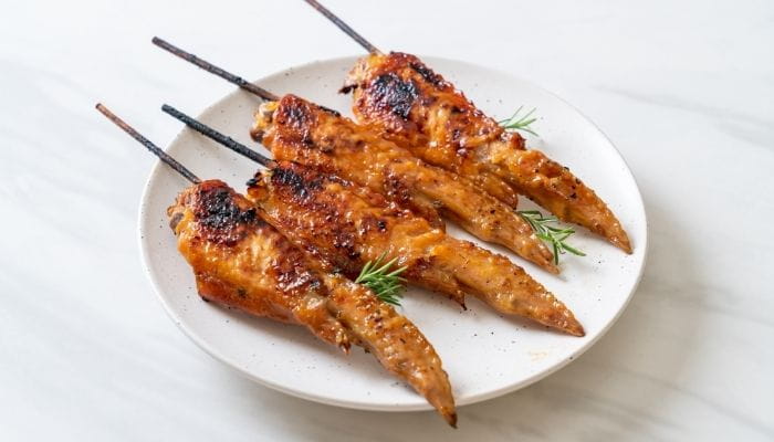 Sticky Bourbon Chicken Skewers