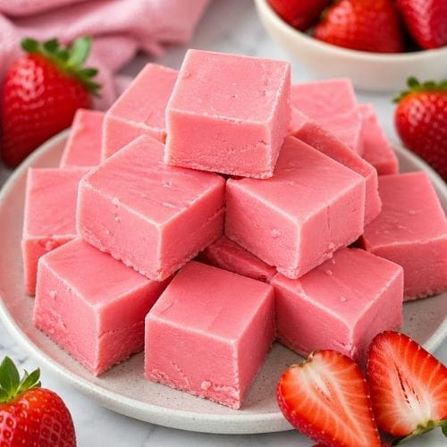 No-Bake Strawberry Fudge
