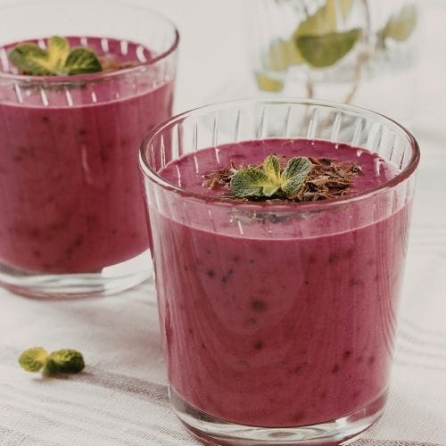 Pink Smoothie Shot Glass Drinks