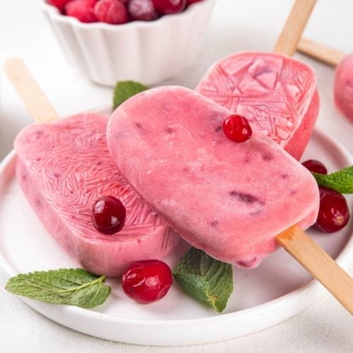 Pink Sorbet Popsicles
