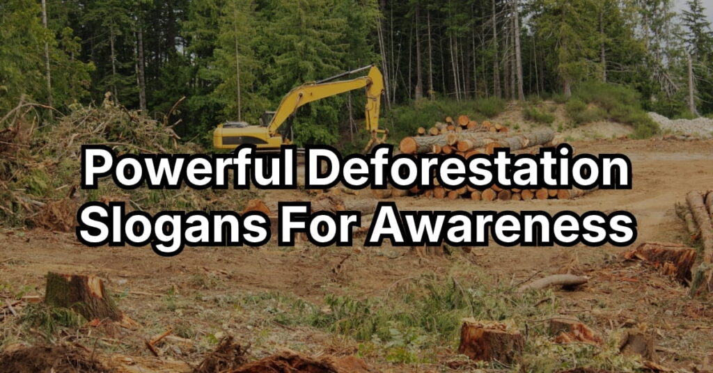 Powerful Deforestation Slogans For Awareness