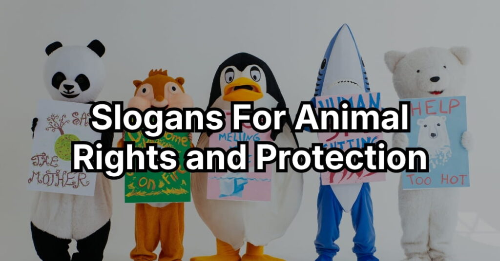 Slogans For Animal Rights and Protection