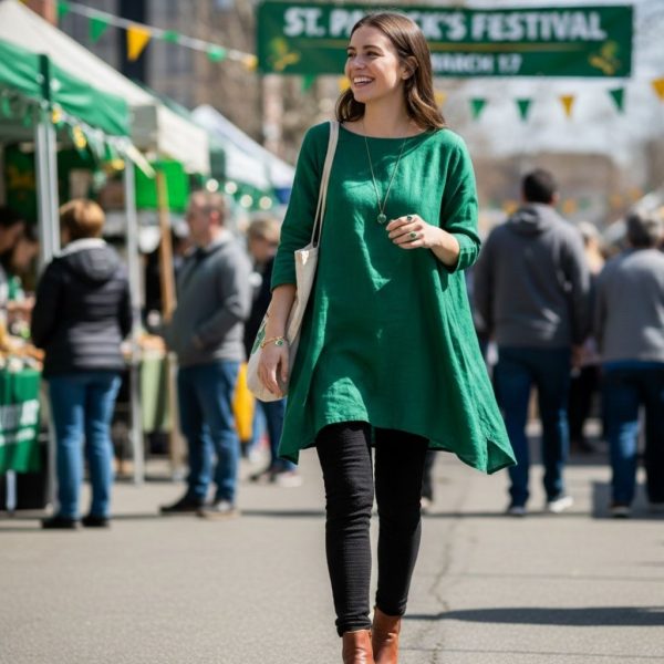 Green Tunic with Leggings