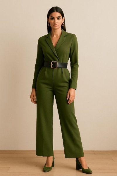 Jumpsuit with Statement Belt