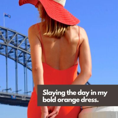 Orange Dress Quotes for instagram