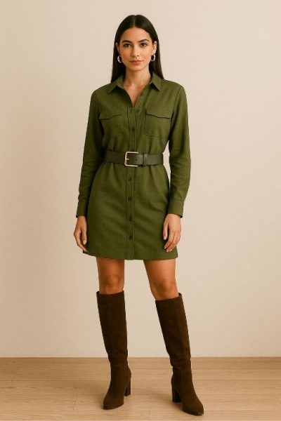 Shirt Dress with Belt