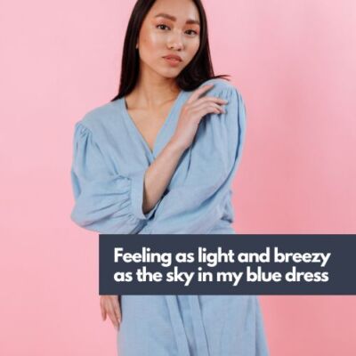 Sky Blue Dress Captions For Instagram