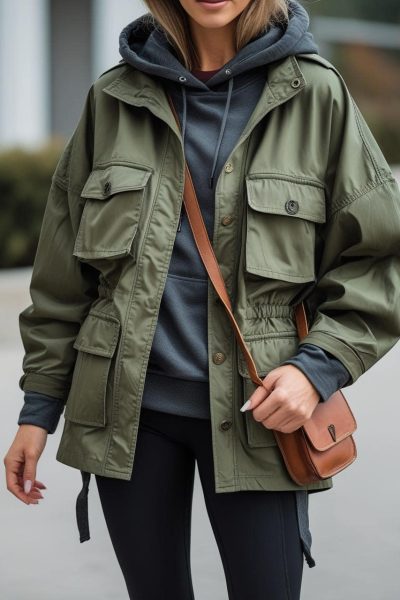 Utility Jacket + Hoodie + Leggings