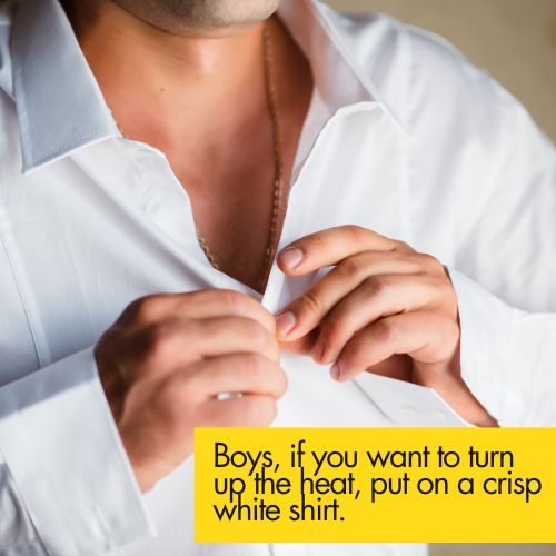 White Shirt Captions For Instagram For Boys